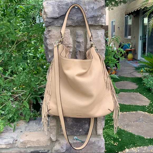 Rebecca Minkoff Handbags - REBECCA MINKOFF TAN Leather Fringe crossbody bag